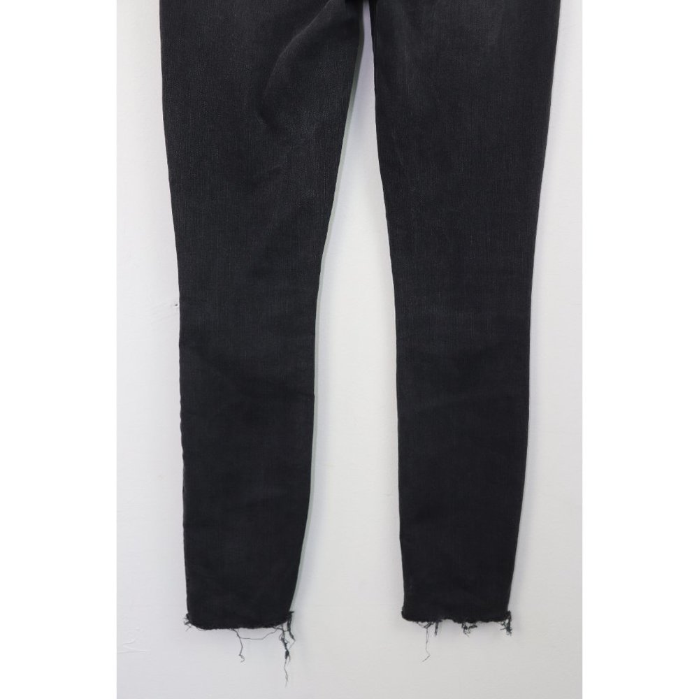 Mother High Waisted Looker Ankle Fray Skinny Jeans Lighting Up Lanterns Grey 24 - Picture 11 of 11
